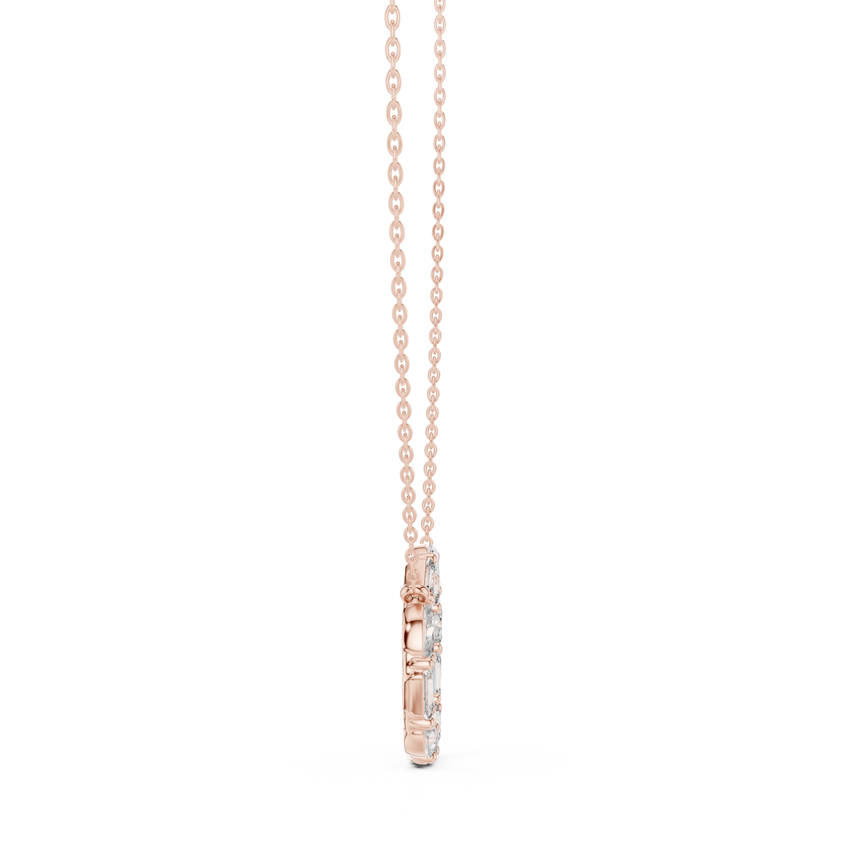 celeste circle diamond pendant necklace