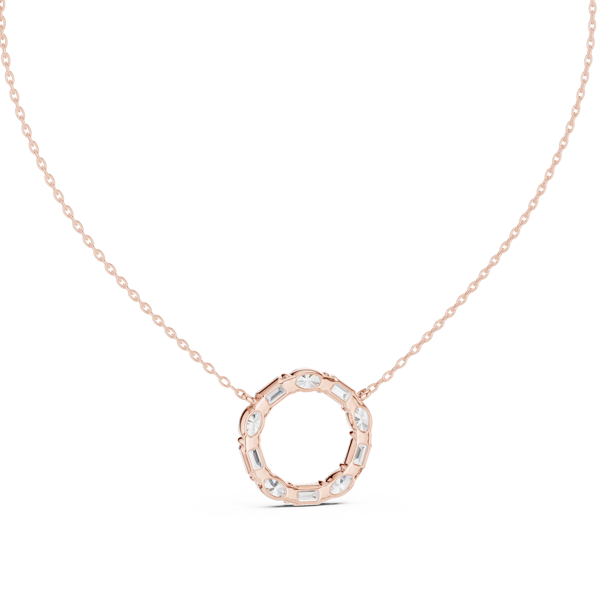 celeste circle diamond pendant necklace