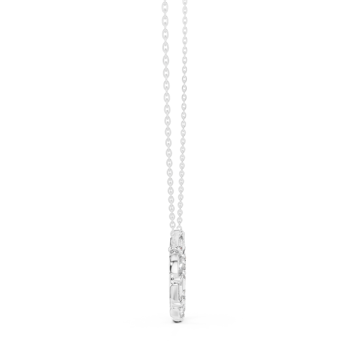 celeste circle diamond pendant necklace