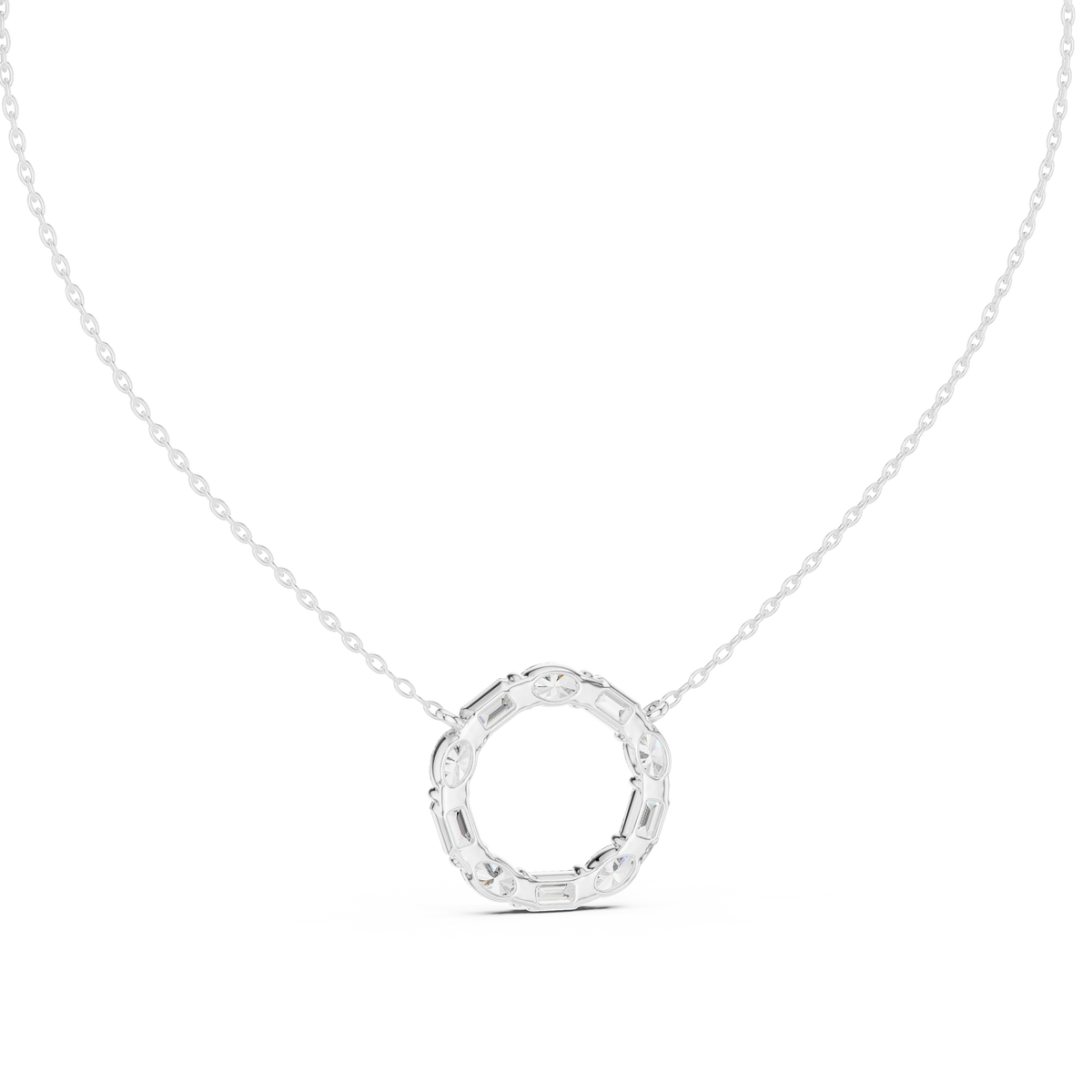 celeste circle diamond pendant necklace