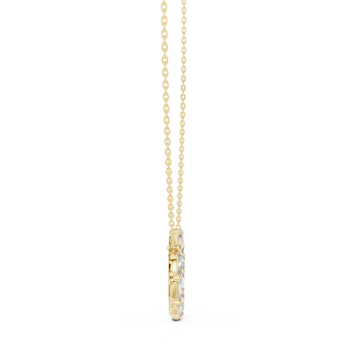 celeste circle diamond pendant necklace