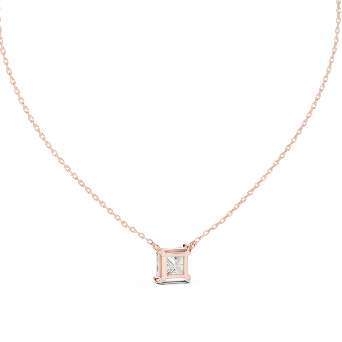 basket princess diamond pendant necklace