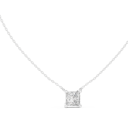 Basket Princess Diamond Pendant Necklace