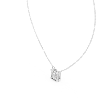 Basket Princess Diamond Pendant Necklace