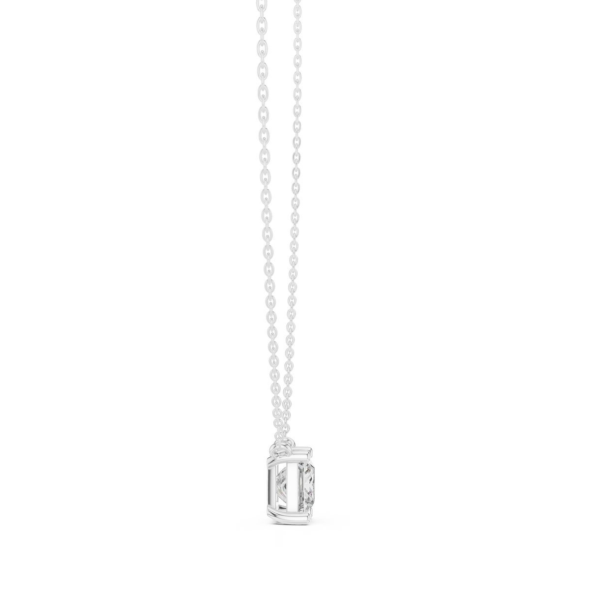 basket princess diamond pendant necklace