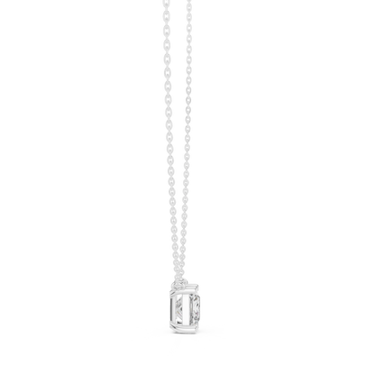 Basket Princess Diamond Pendant Necklace