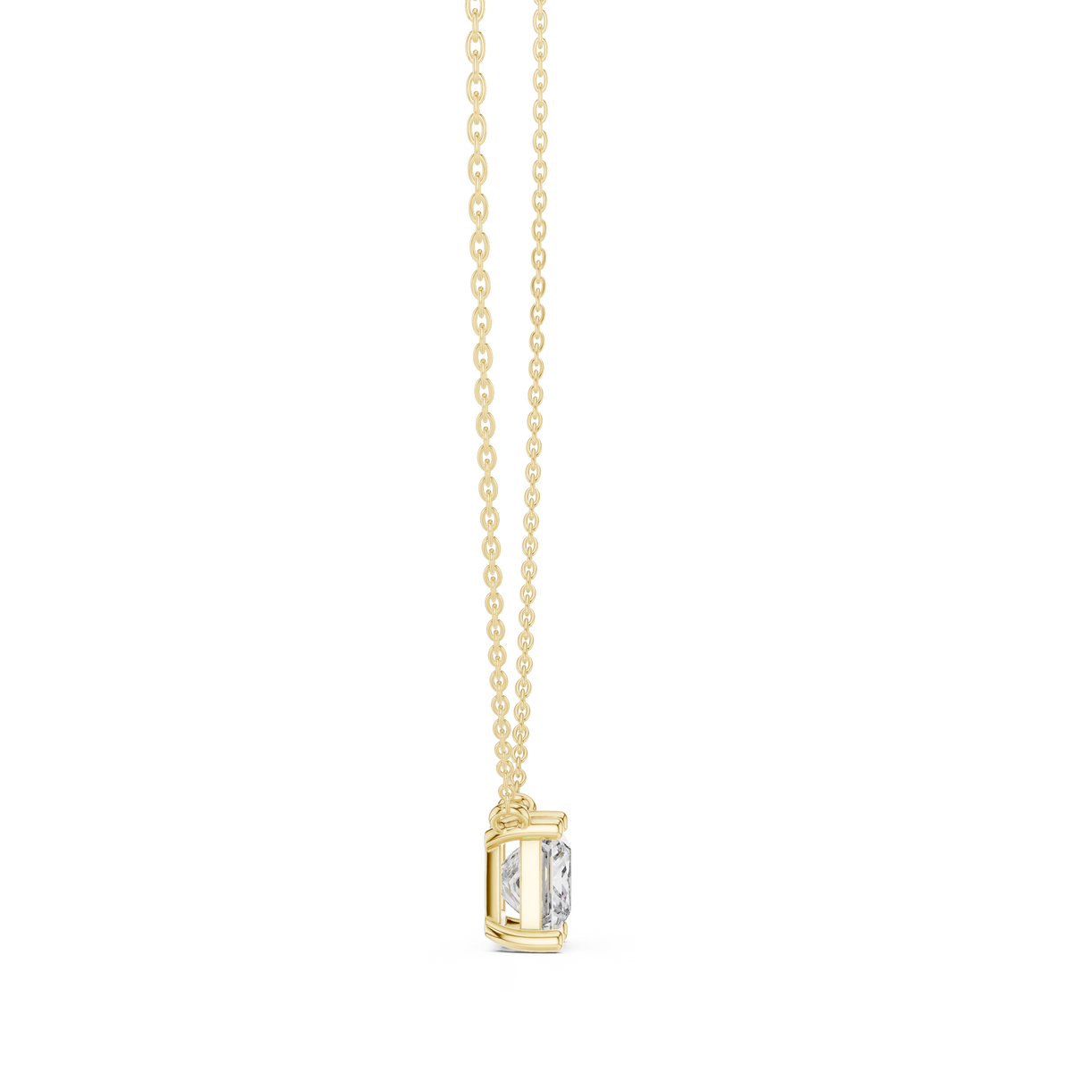 basket princess diamond pendant necklace