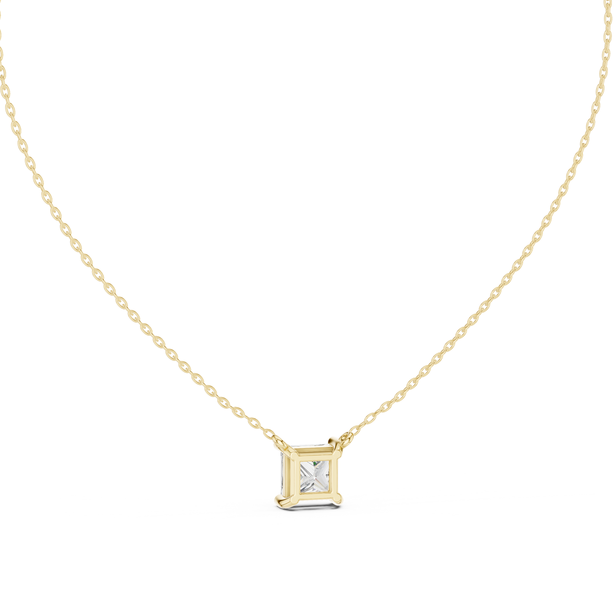 basket princess diamond pendant necklace