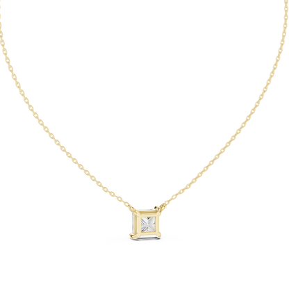 Basket Princess Diamond Pendant Necklace