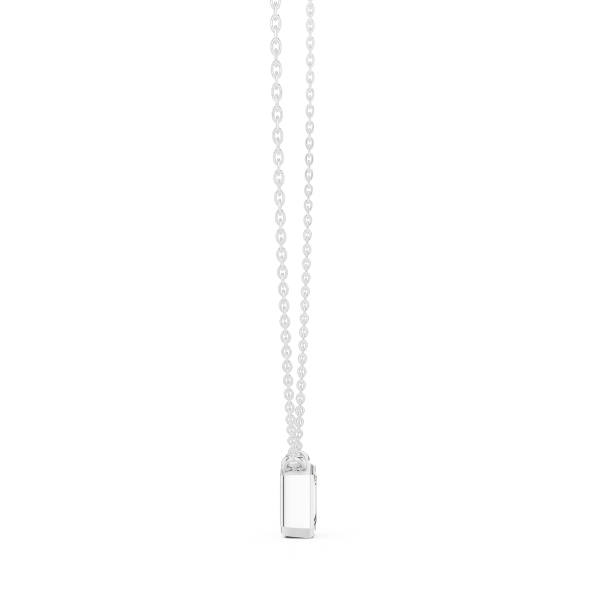 bezel emerald diamond pendant necklace