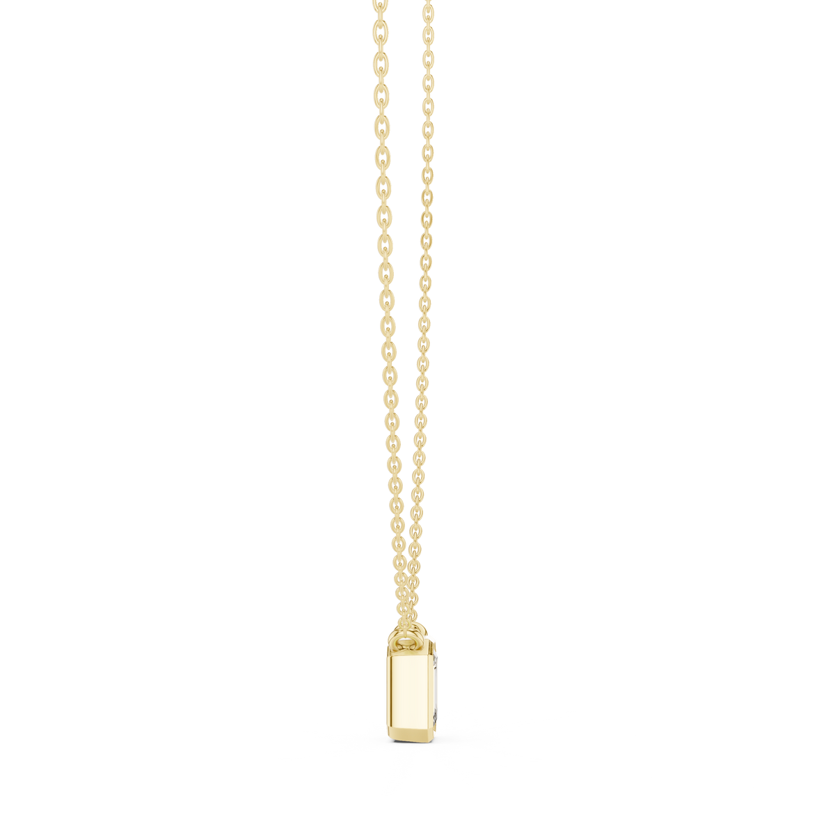 bezel emerald diamond pendant necklace