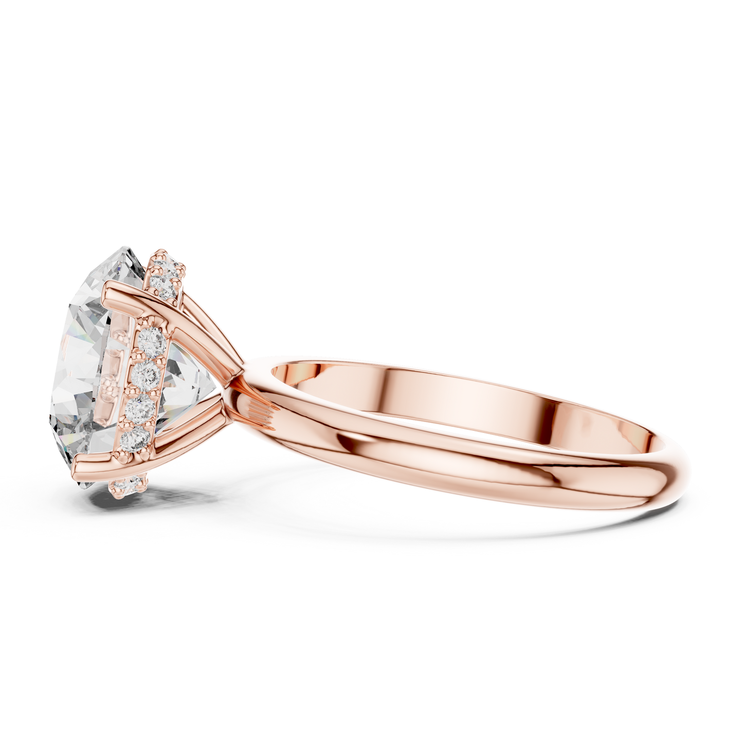 hidden halo diamond ring