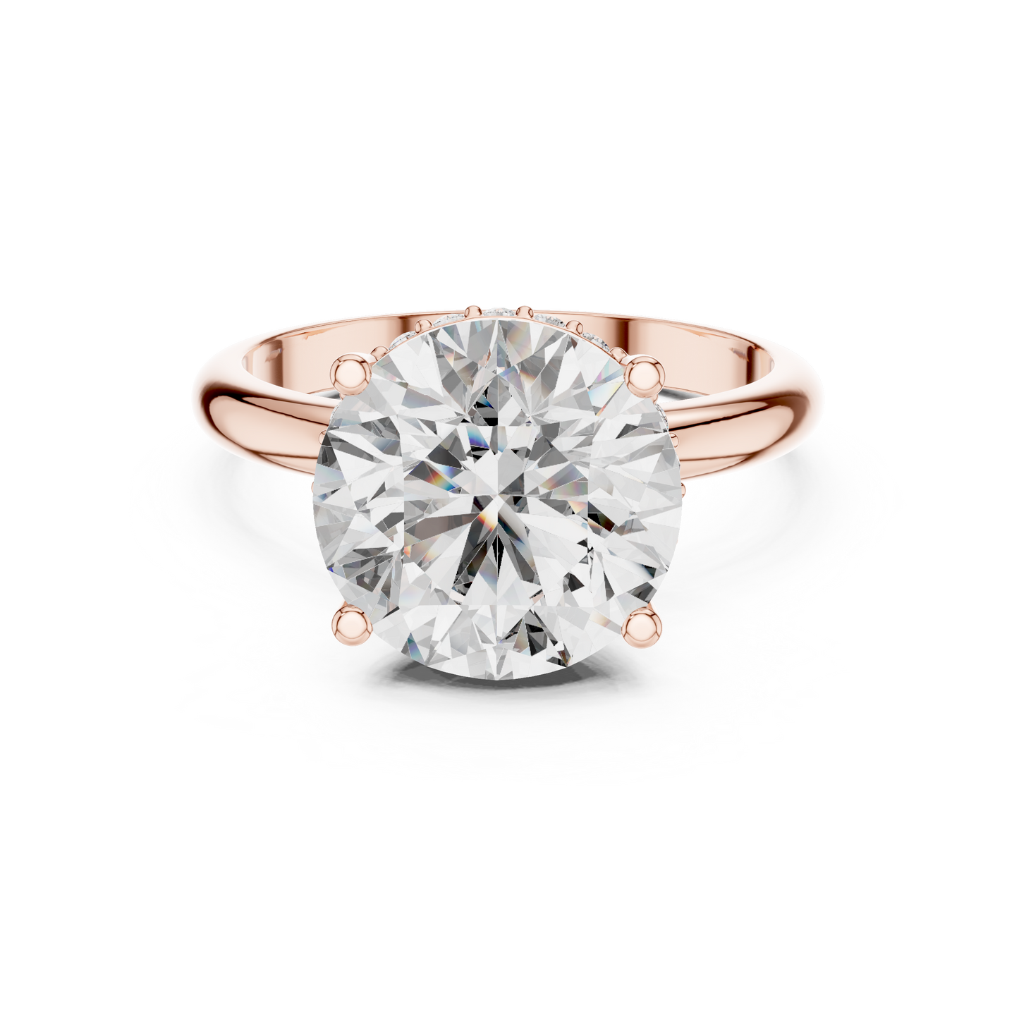 hidden halo diamond ring