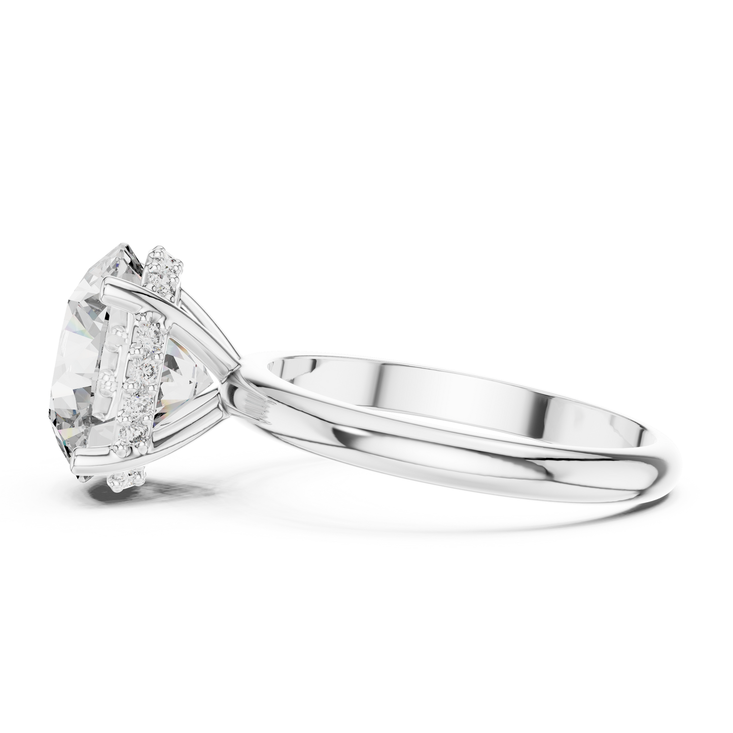 hidden halo diamond ring