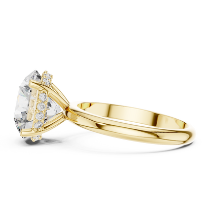 Hidden Halo Diamond Ring