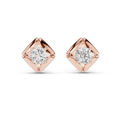 Hexagon Diamond Earrings
