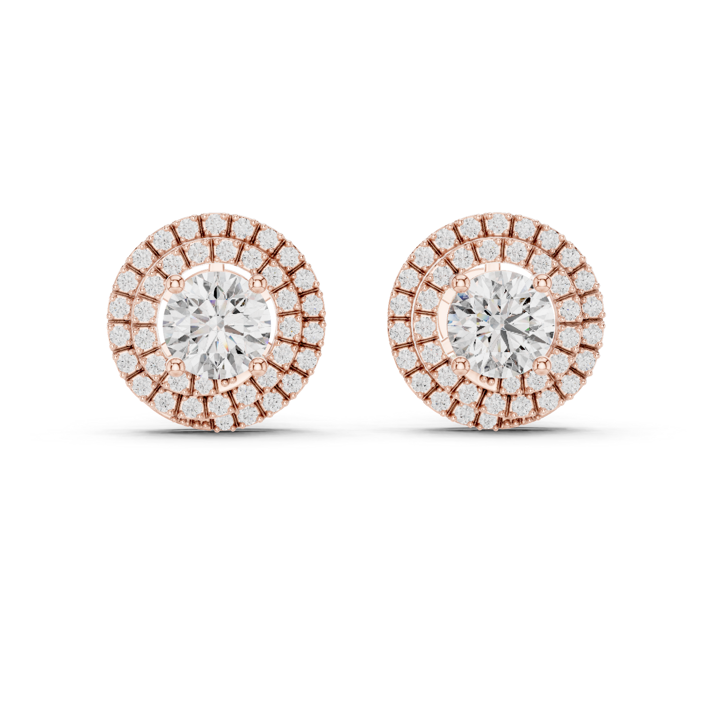 double halo diamond earrings