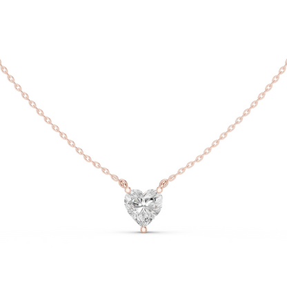 Basket Heart Diamond Pendant Necklace