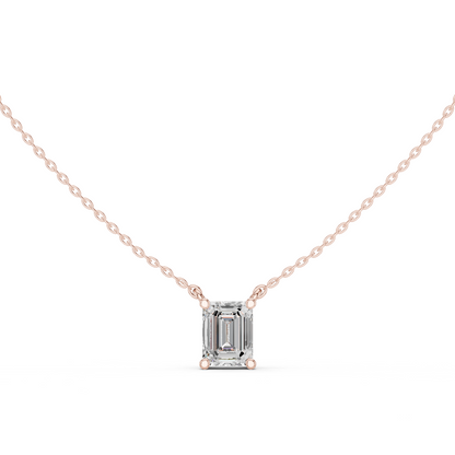 Basket Emerald Diamond Pendant Necklace