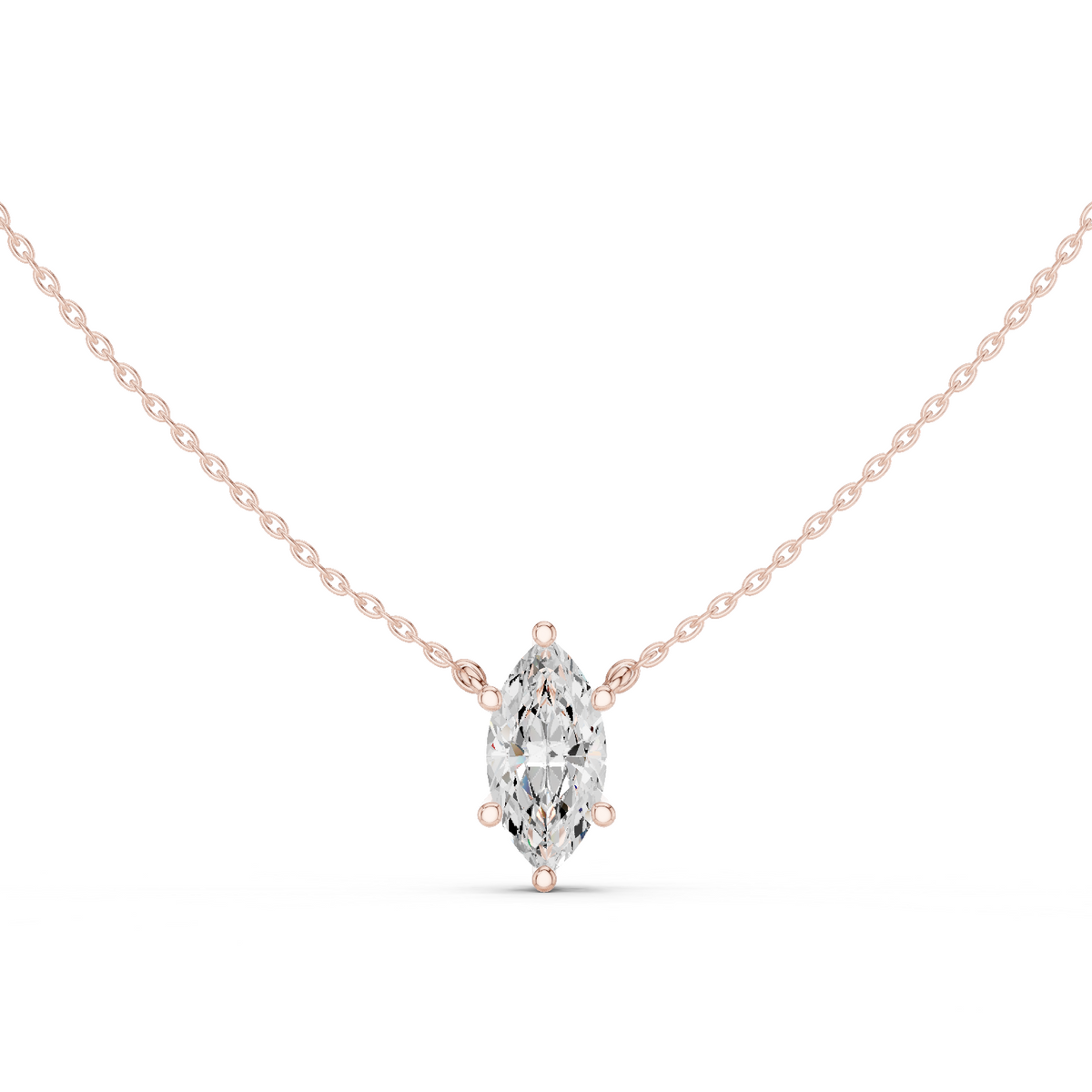 basket marquise diamond pendant necklace