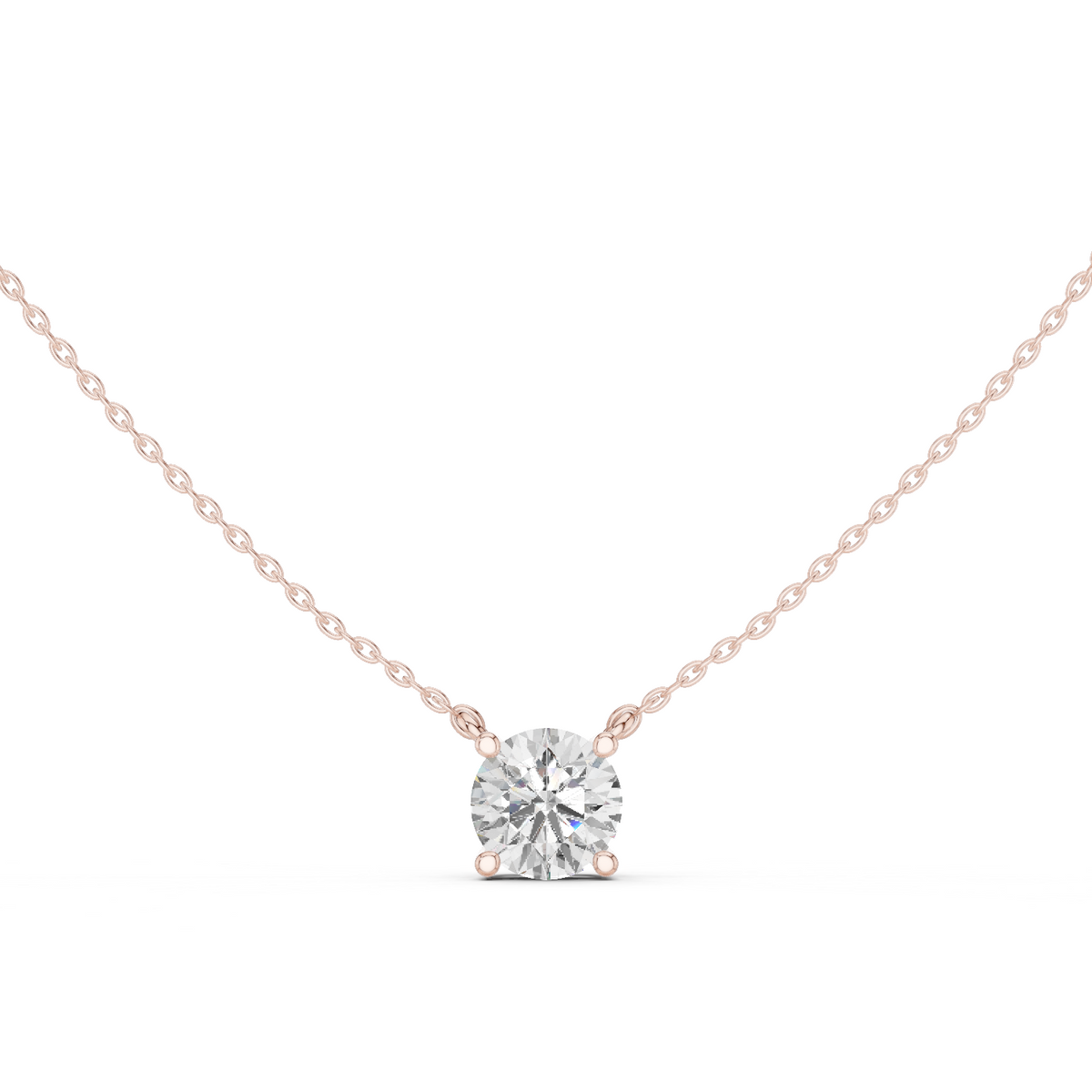 basket round diamond pendant necklace