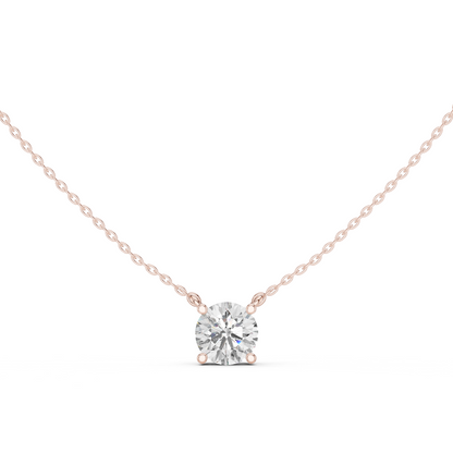 Basket Round Diamond Pendant Necklace