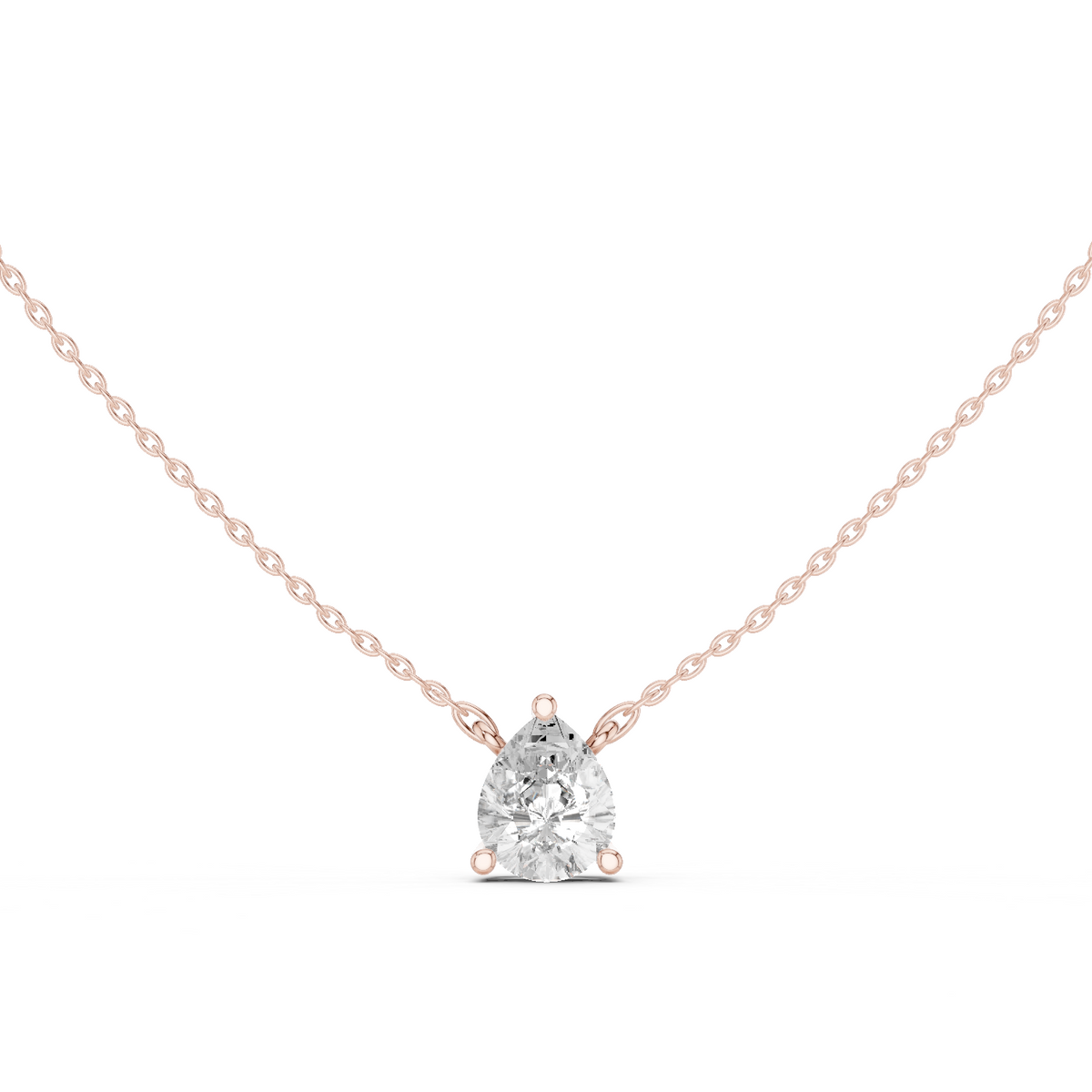basket pear diamond pendant necklace