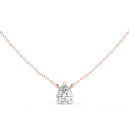 Basket Pear Diamond Pendant Necklace