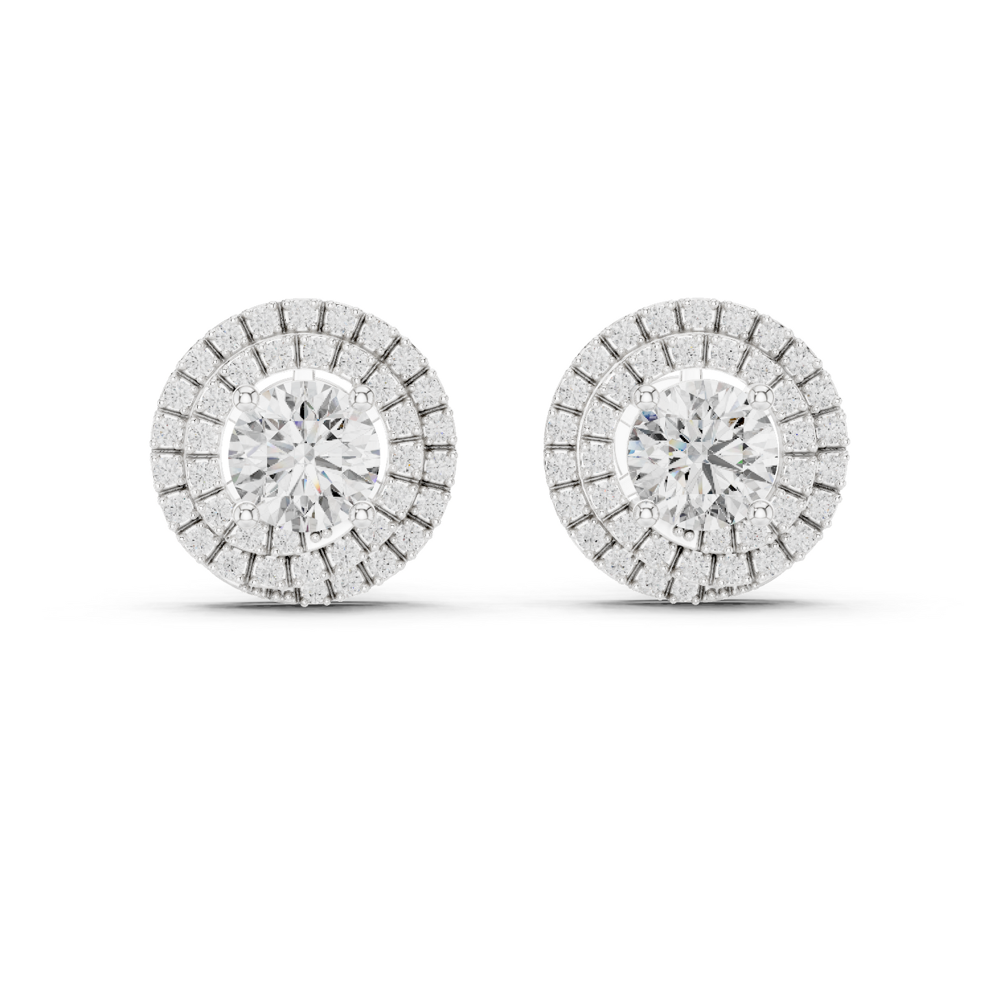 double halo diamond earrings