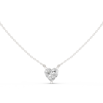 Basket Heart Diamond Pendant Necklace