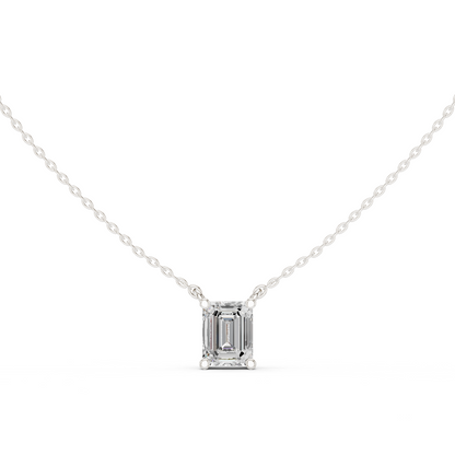 Basket Emerald Diamond Pendant Necklace