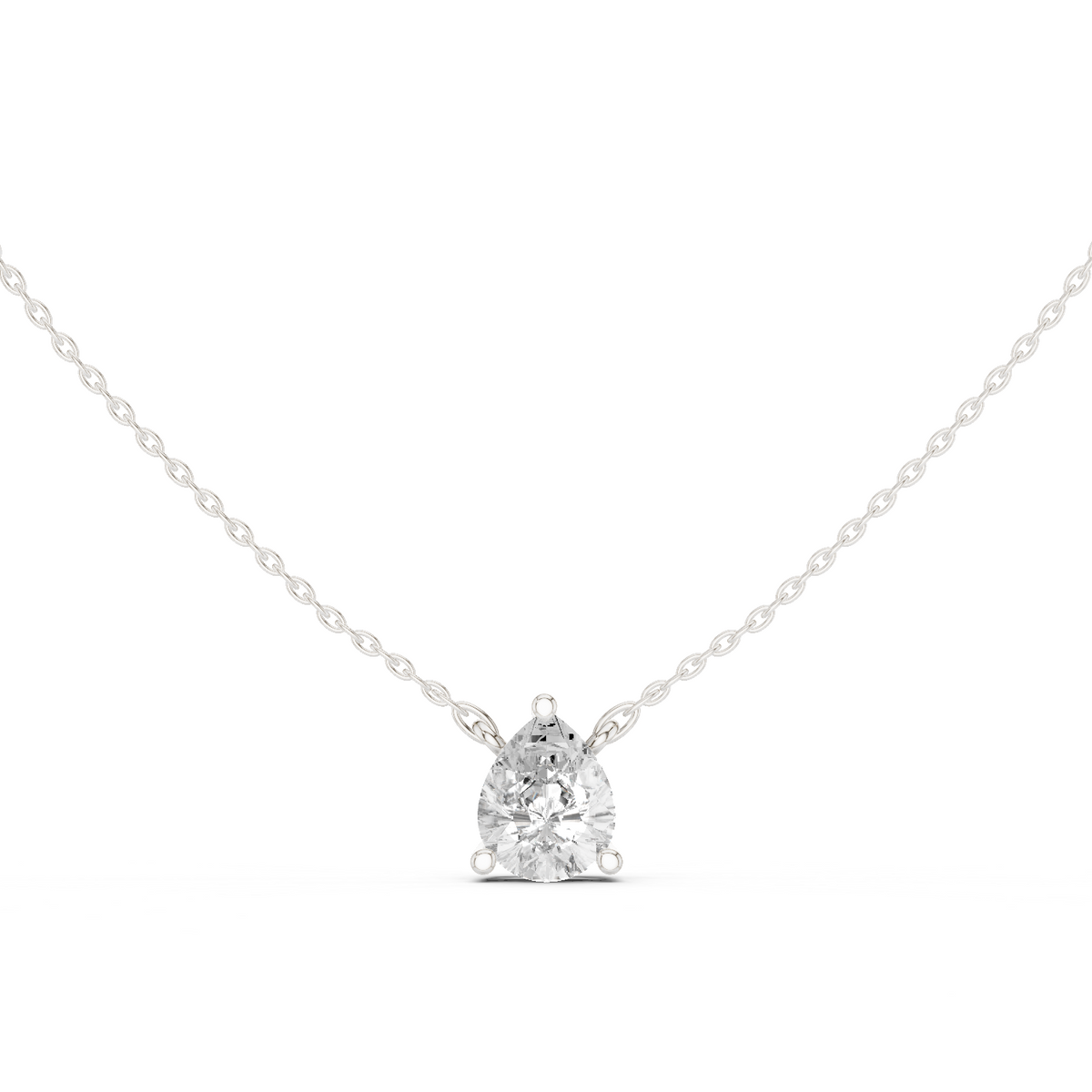 basket pear diamond pendant necklace