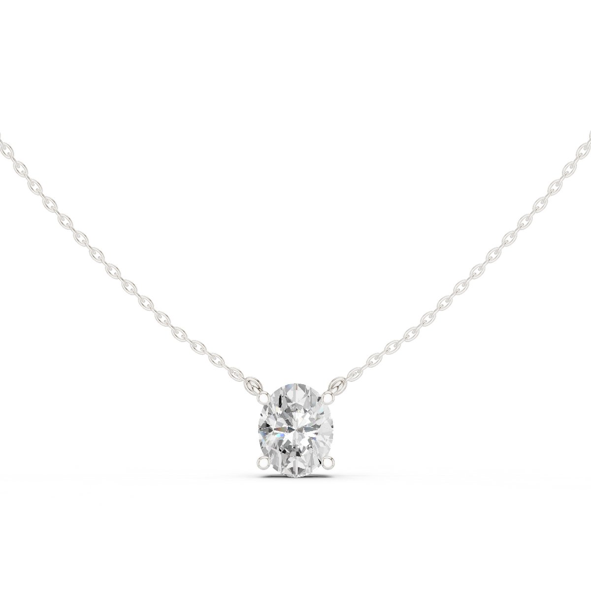 basket oval diamond pendant necklace