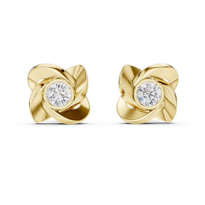 Floral Halo Diamond Earrings
