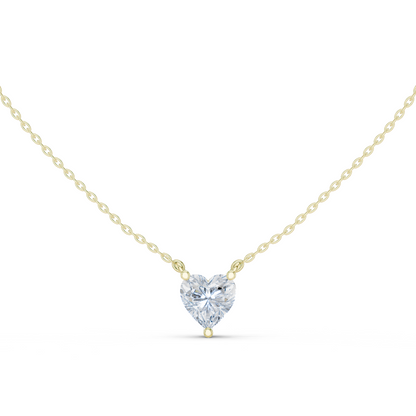 Basket Heart Diamond Pendant Necklace