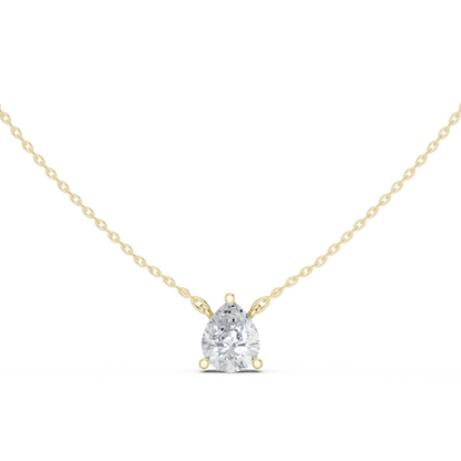 Basket Pear Diamond Pendant Necklace