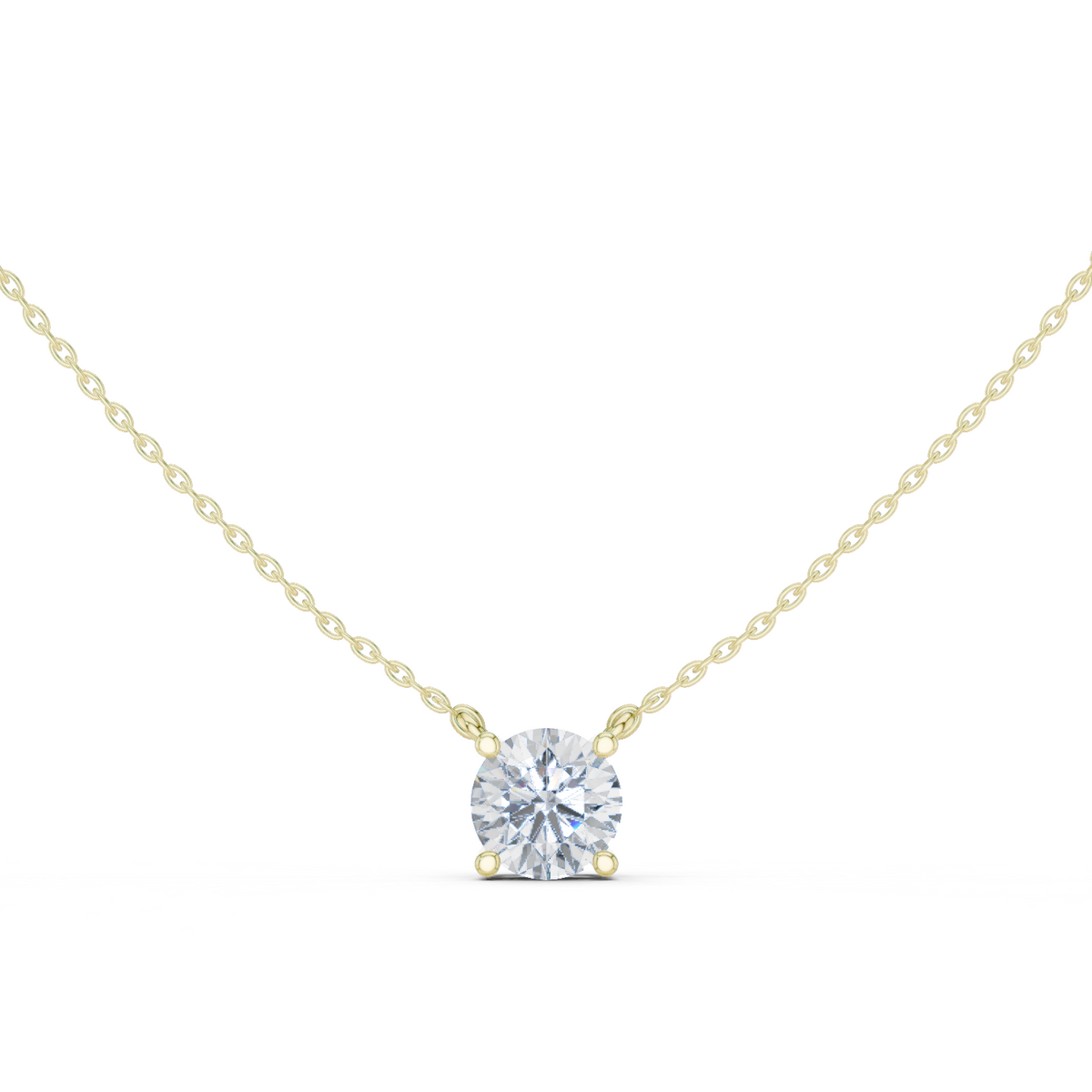 basket round diamond pendant necklace