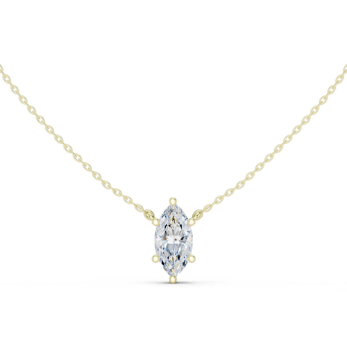 basket marquise diamond pendant necklace