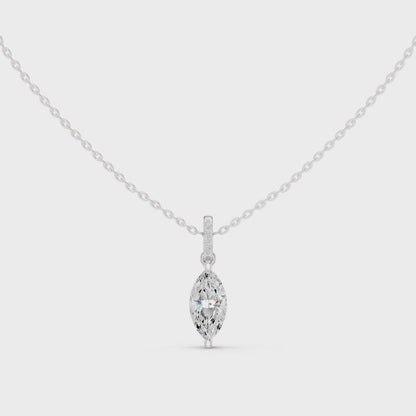 Marquise Diamond Pendant Necklace