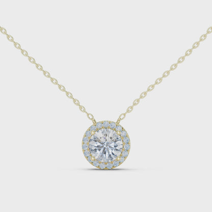 Luna Sunburst Diamond Pendant Necklace