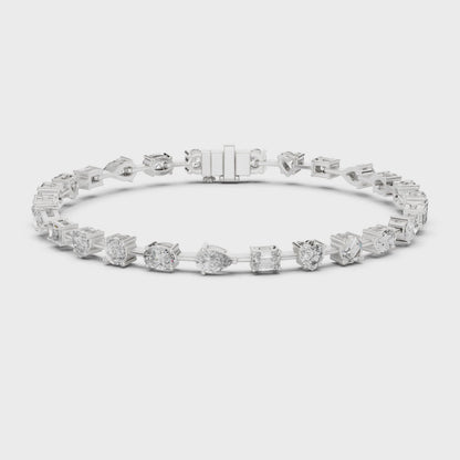 Mixed Shape Diamond Bracelet