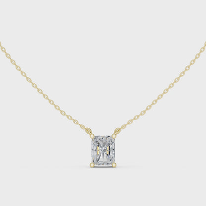 Basket Radiant Diamond Pendant Necklace