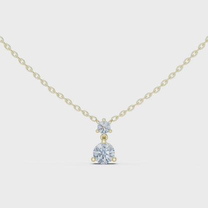 Celeste Round Solitaire Diamond Pendant Necklace