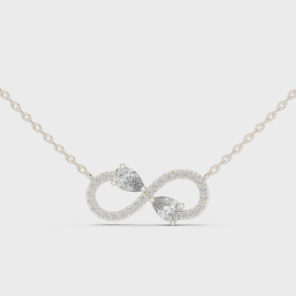 Infinity Celeste Diamond Pendant Necklace