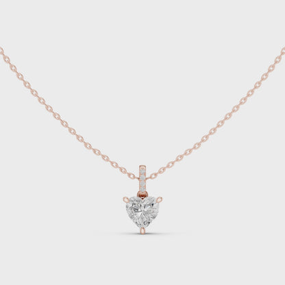 Heart Diamond Pendant Necklace