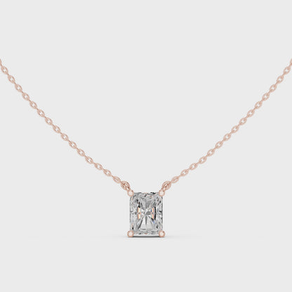 Basket Radiant Diamond Pendant Necklace