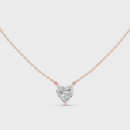 Basket Heart Diamond Pendant Necklace