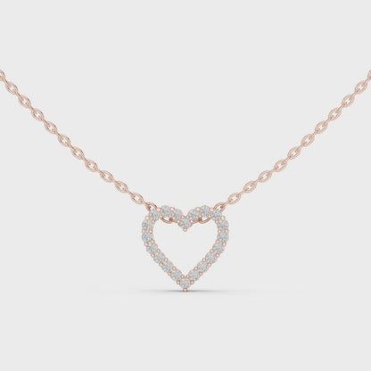 Verona Open Heart Diamond Necklace