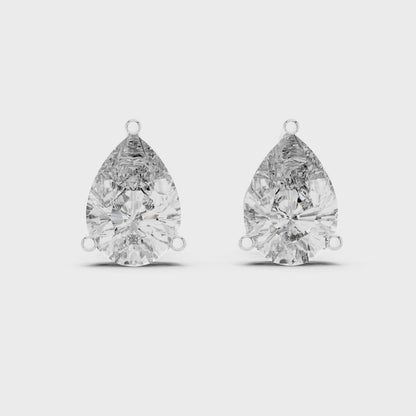 Pear Cluster Diamond Earrings