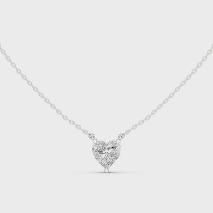 Basket Heart Diamond Pendant Necklace